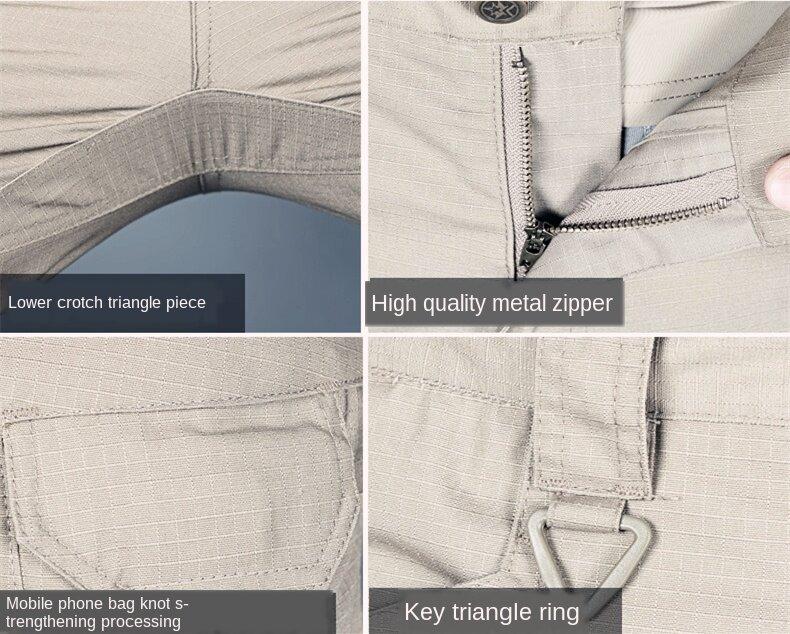 Product Introduction of High quality work pants cargo pants 6 pockets artificial tactical pants overalls trousers multi-pocket pants waterproof sweat-absorbent training workwear 7