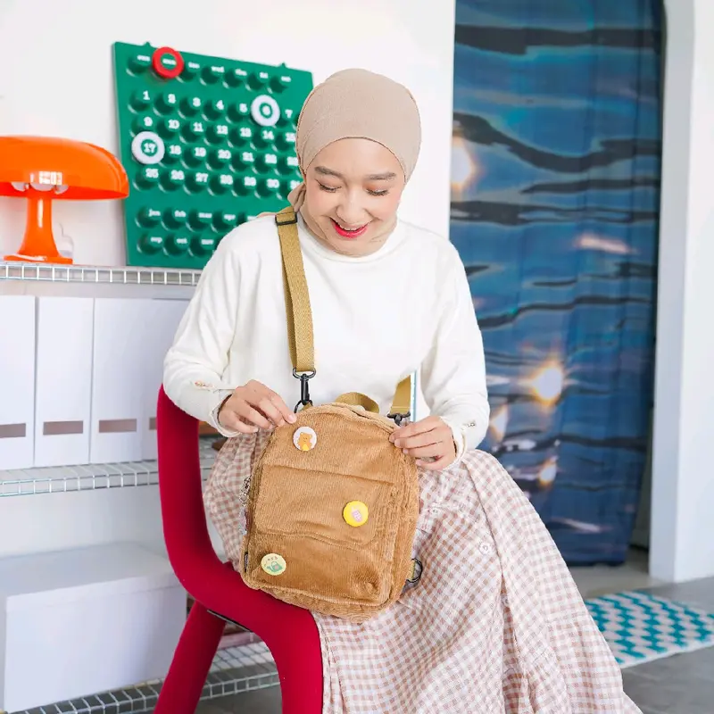 Himeku YOMI MINI Backpack - Tas Kecil Multifungsi - Backpack Slingbag - Ransel Corduroy 4