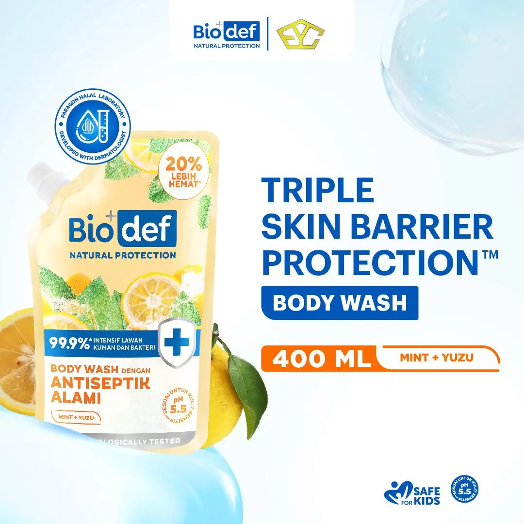 [FYC] - Biodef Sabun Mandi Antiseptik Jaga Skin Barrier Pouch Refill Anti Tumpah 400ml