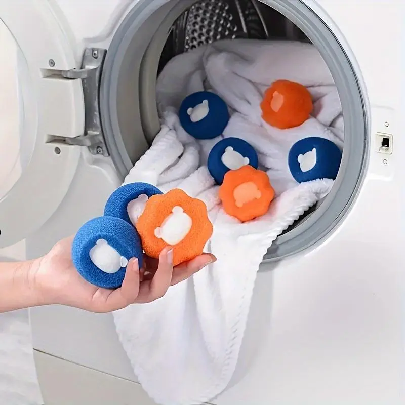 Washing Machine Cleaning Ball, 3 Counts Powerful Decontamination Magic Sticky Hair Ball, Pet Hair Remover Washing Machine, Dog Hair Catcher for Washer