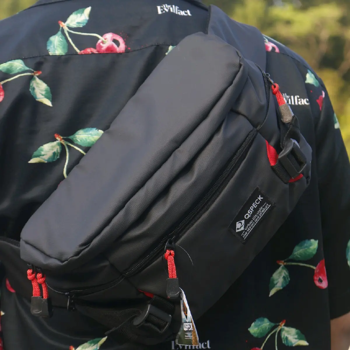 Tas selempang pria Waistbag pinggang anti air Polos