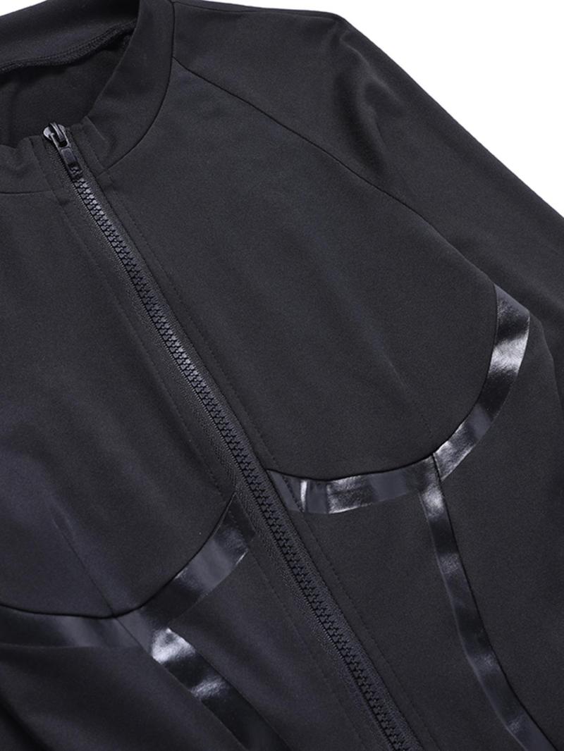 Product Introduction of Women's Plain Zipper Tight Sleeve Gyatt Jumpsuit, Mock Neck Long Sleeve Skinny Jumpsuit for Women, Ladies Sportswear Clothing for Indoor Outdoor Wear Valentine's Day, gift 10