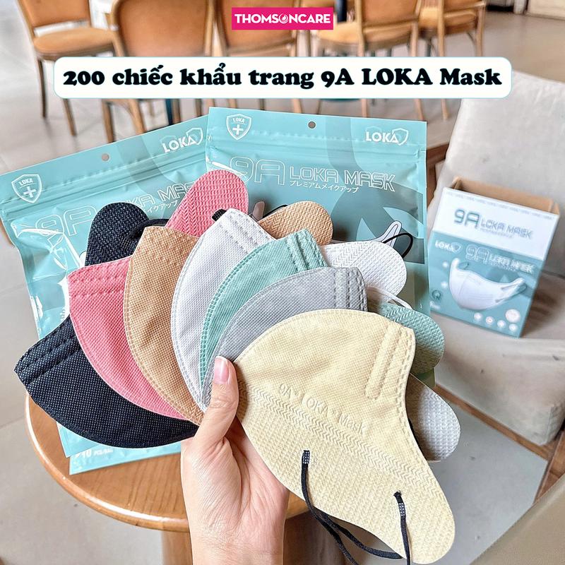   MẪU MỚI  200 chiếc khẩu trang 9A LOKA Mask kháng khuẩn chống tia UV che kín mặt 