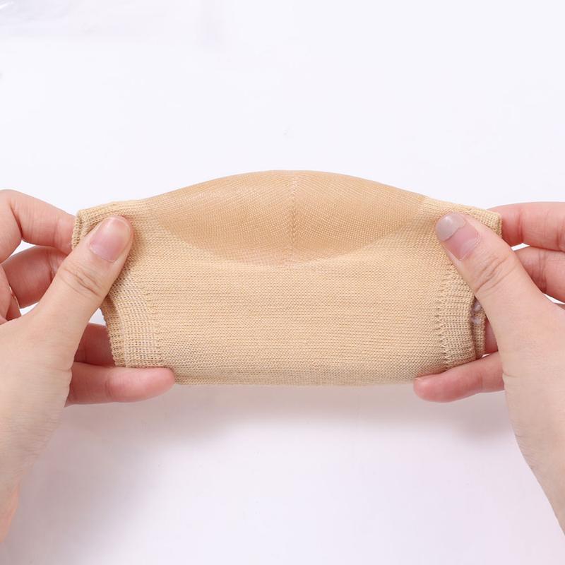 Product Introduction of 2Pairs Silicone Gel Heel Protector Sleeve Pads Heel Cups Support Skin Cushion Half-Yard Socks for Foot Care and Warm 21