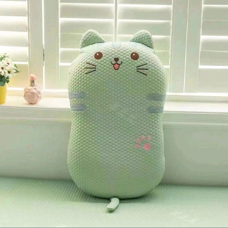 Gối băng lạnh cao su non kích thước 35x50cm họa tiết mèo cute cho bé 2