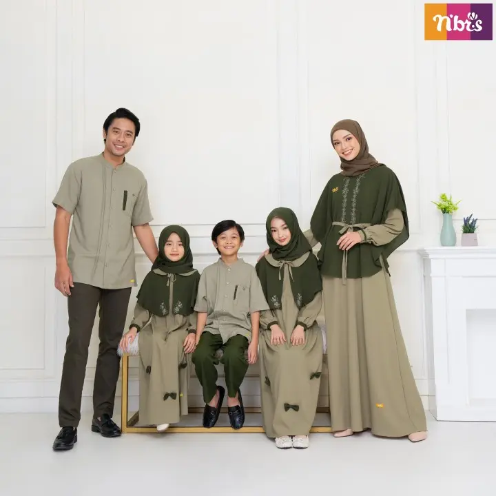 SARIMBIT NIBRAS DAANIA TAUPE GRAY BY NBRS BAJU BUSANA MUSLIM PRIA WANITA GAMIS IBU BUSUI FRIENDLY ANAK PEREMPUAN CEWEK KOKO ATASAN AYAH LENGAN PENDEK ANAK LAKI COWOK SERAGAM LEBARAN RAMADHAN KOKO HARI RAYA KONDANGAN WARNA HIJAU COKLAT ABU POLOS COD