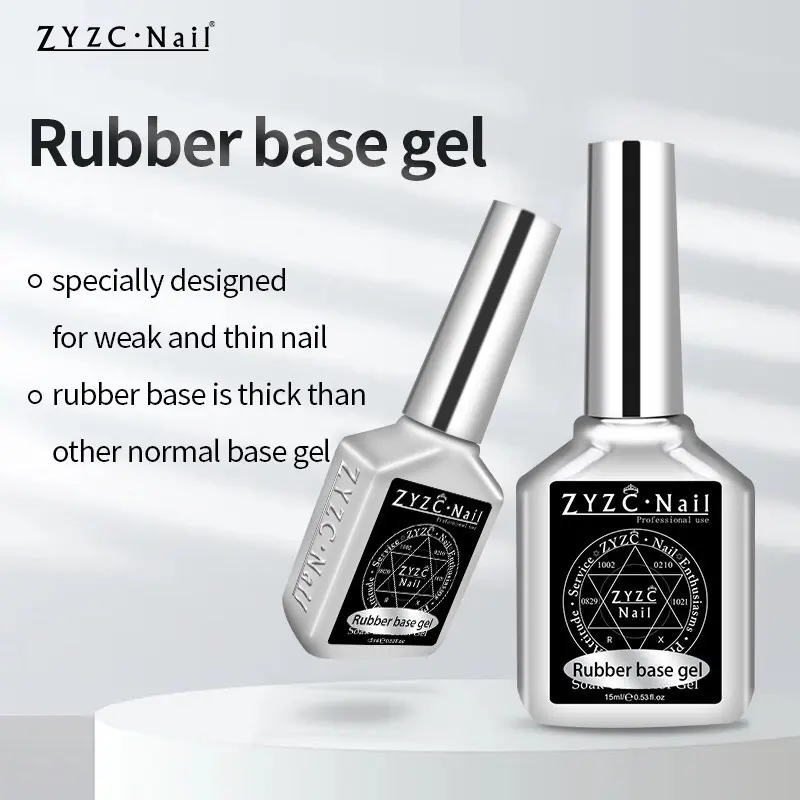 ZYZC RUBBER BASE AND TOP GEL UNTUK KUKU YANG LEMAH Nail Polish 0