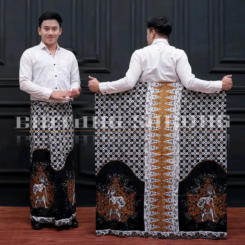 SALE !! SARUNG WAYANG COKLAT KLASIK MOTIF PRINTING Dewasa Muslim 4