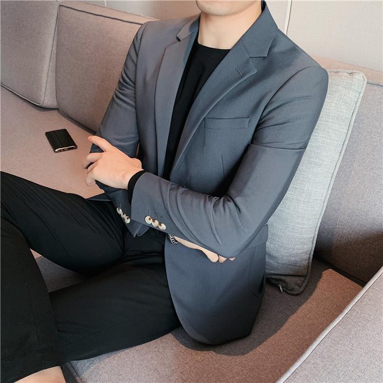 Product Introduction of Slim Fit Men's Blazer Korean Style Ins Trendy Cool High-End Casual Suit Business Formal Hairstylist Jacket Footwear 16