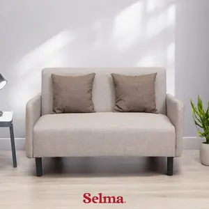 Selma Carmelia Sofa Fabric 2 Seater Sofa Ruang Tamu Kursi Sofa Sofa Minimalis Kursi Ruang Tamu