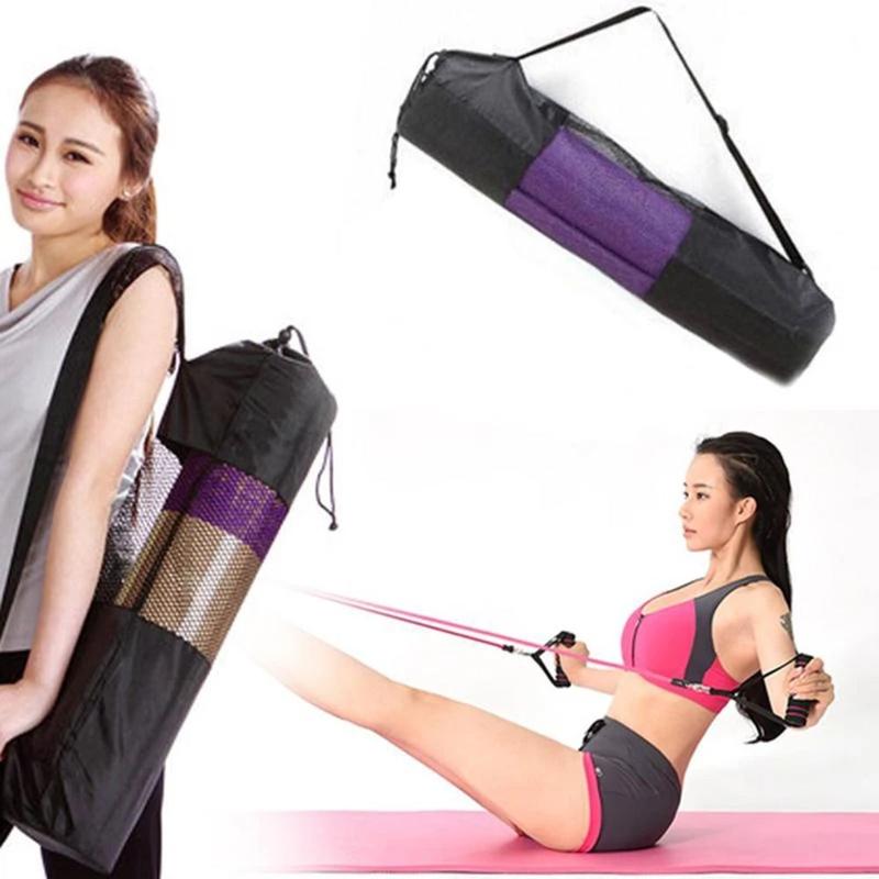 Product Introduction of Yoga Backpack Adjustable Shoulder Straps Yoga Mat Bag Convenience Waterproof Yoga Mat Mesh Bag Mesh Black Breathable Sports Bag Yoga Mats 17