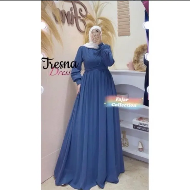 Tresna Dress, Gamis Ceruty Babydoll Premium, Full Furing, Busui/Freindy 0