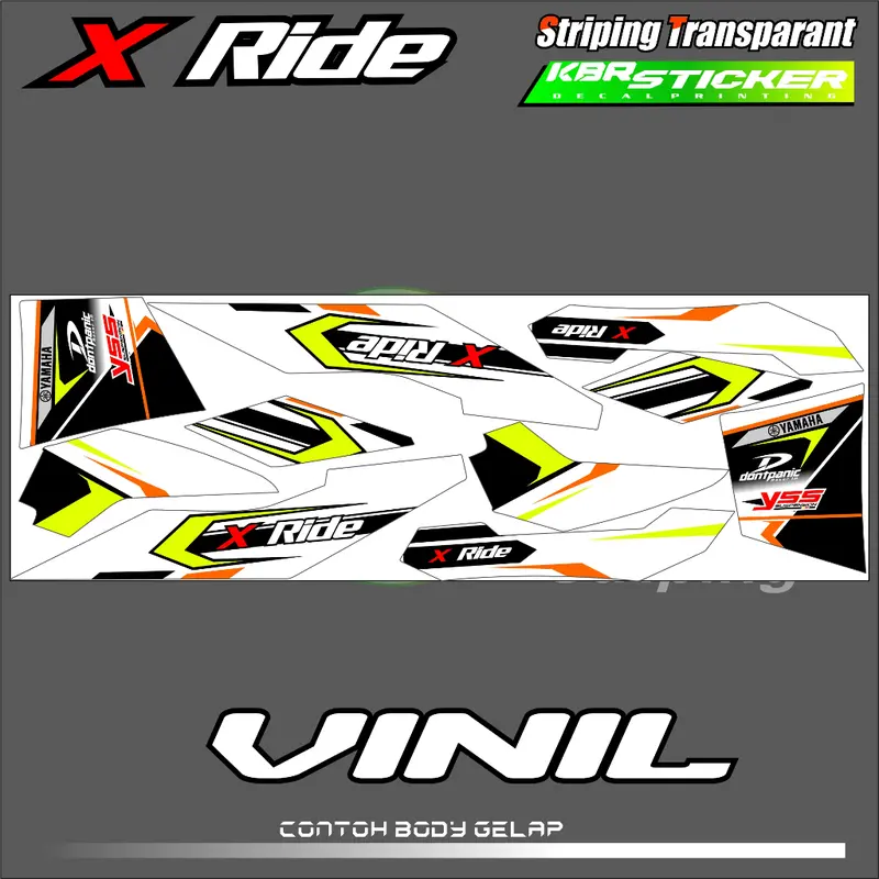 X RIDE (COD) STIKER STRIPING MOTOR YAMAHA X RIDE - STIKER LIST GRAFIK SIMPLE WARNA VARIASI DESAIN RACING HOLOGRAM DAN TRANSPARAN BISA COD IP.KODE-191 Motorcycle 1