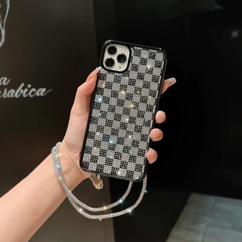Fashion Rhinestone Decor Phone Chain, Short Phone Lanyard with Universal Clip, Shiny Phone Strap for Women & Girls, Mobile Phone Decoration Accessories 3