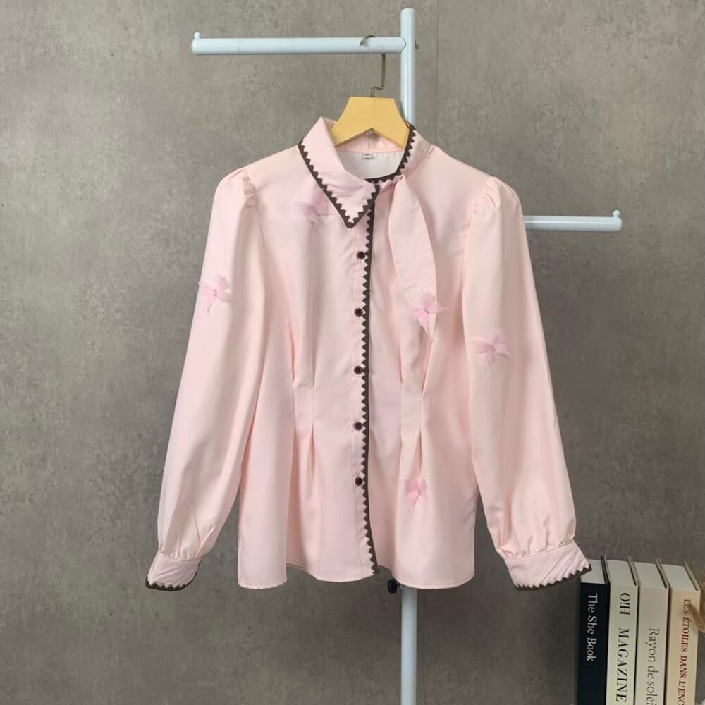 FADFAD Atasan kemeja Bermotif Lengan Panjang Gaya Kasual