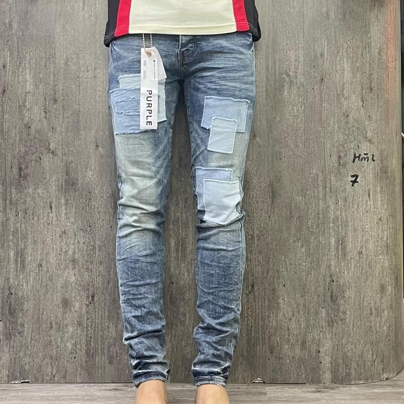 Quần Jean Purple xanh vá  Ôm gọn
