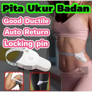 Pengukur Pita Ukur Badan Tali Double-sided Portable Retractable Body Measure One Key Return Circumference Home Auto Retract Ductile Fit Button High Precision Tape Sewing Waist Ruler Small Mini Travel Health Accurate Lightweight Flexible Adjustable Tailor