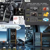 Gambar Rojo Fox Portable Car Air Pump / Multifungsi 4000mAh Powerbank / Pompa Ban Mobil Motor Electric / Tire Inflator RF-AP10HH /  LED Display | USB Inflator Pompa Ban Sepeda Angin - Electric RF-AP10HH dari Rojo Fox Partner Kota Administrasi Jakarta Timur 2 Tokopedia