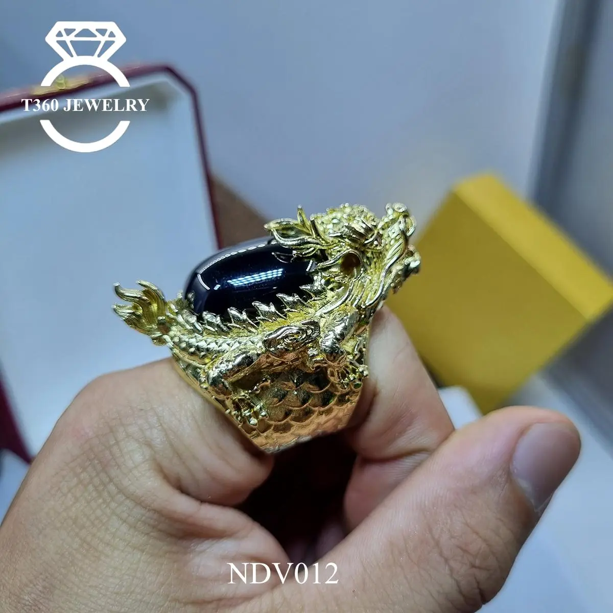 Nhẫn đồng hình long quy siêu to khổng lồ NDV012