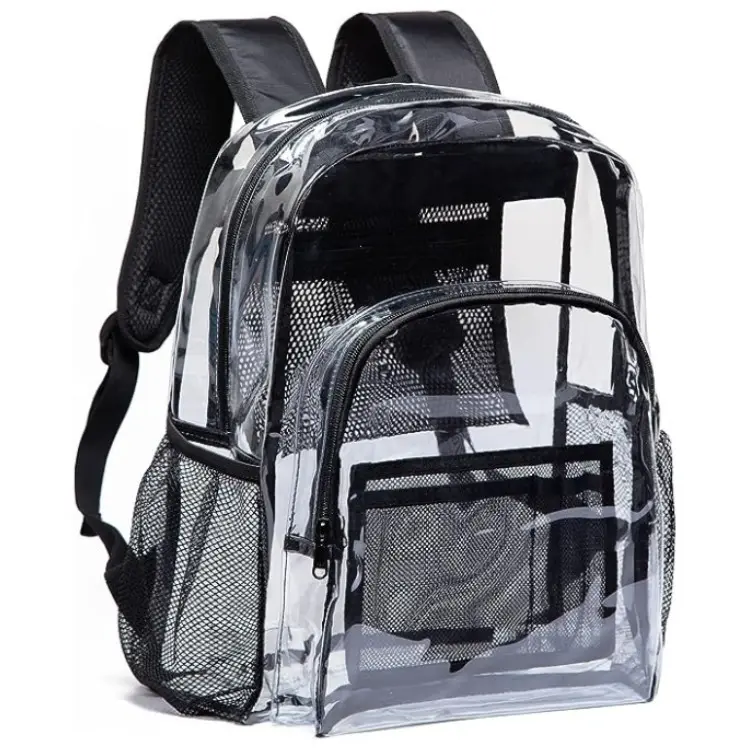 Ba lô trong suốt, Cỡ Lớn, PVC Chịu Lực, Hàng mới về trên Amazon, Thích hợp cho sinh viên, Túi đi học, Túi trong suốt