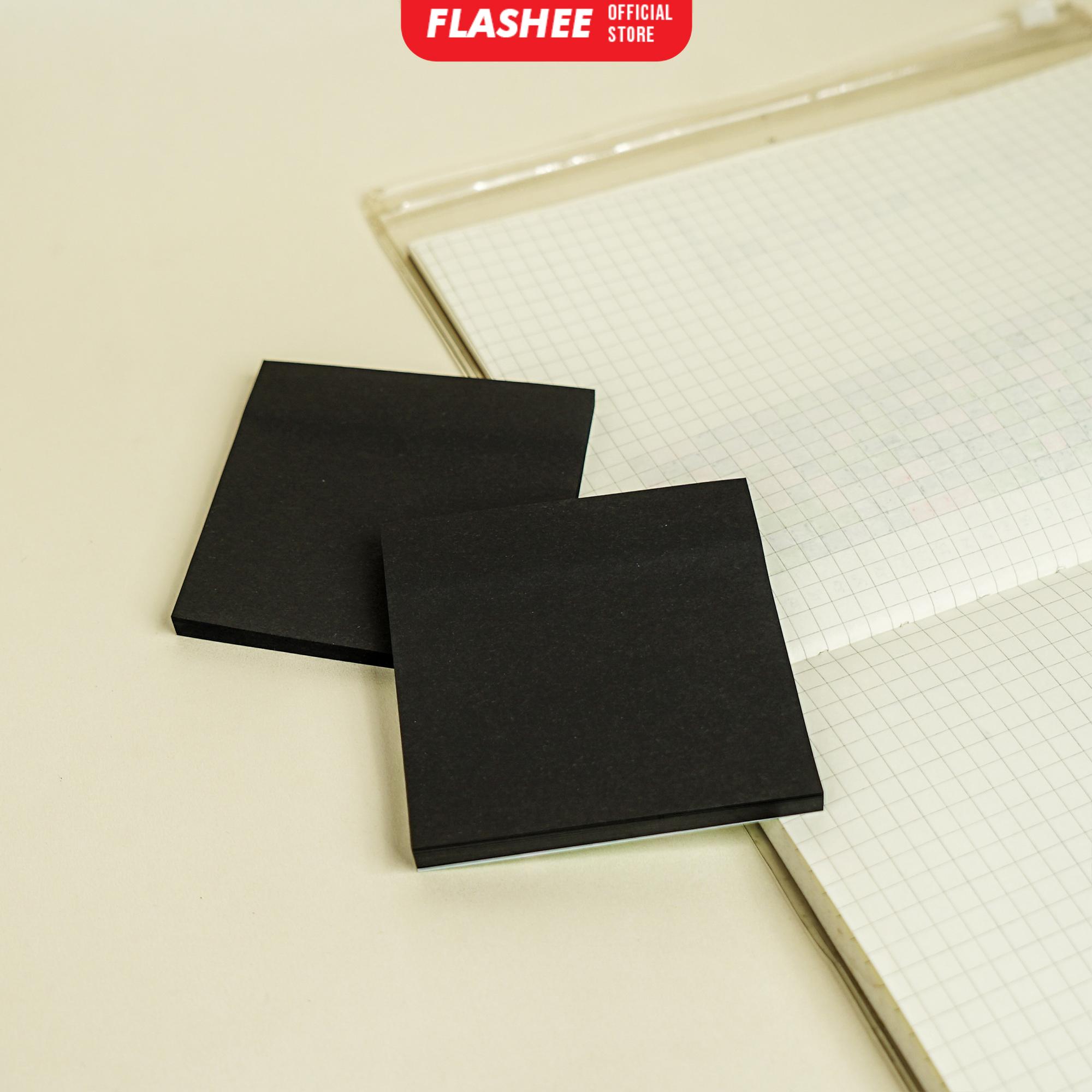 Flashee Sticky Notes Kertas Tempel Black Color Memo Stationery Sticky ...