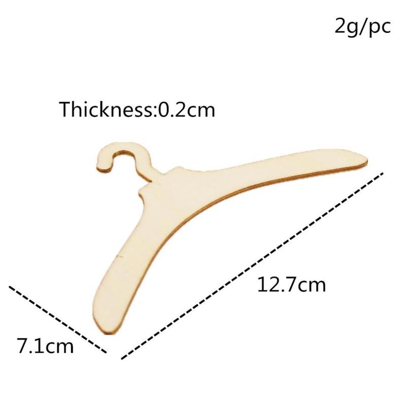 10 Pcs Wooden Hangers for 6 inch Labubu Doll Clothes Outfit Holders Hangers DIY for Labubu Baby Three Upset Duck Dolls Furniture Accessories 1