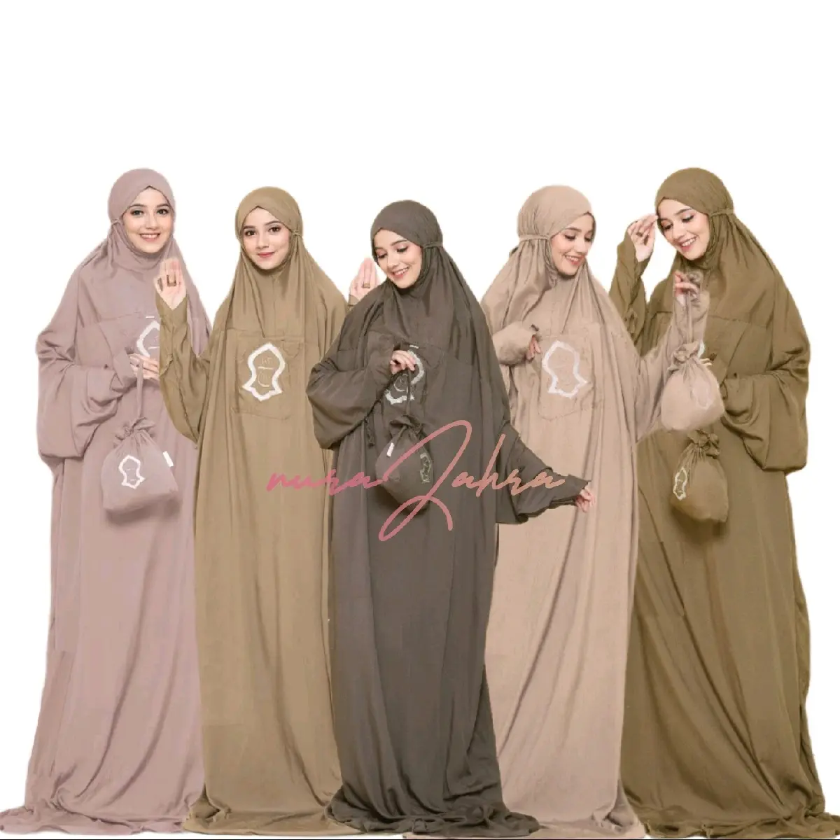 Mukena Hadramaut Terompah (Campur Warna) - Mukena Terusan Terompah