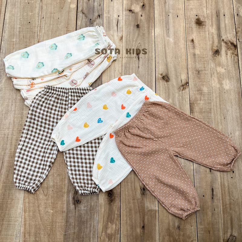 Quần bom xô muslin chống muỗi mềm mại cho bé trai bé gái 0-2 tuổi SOTA KIDS