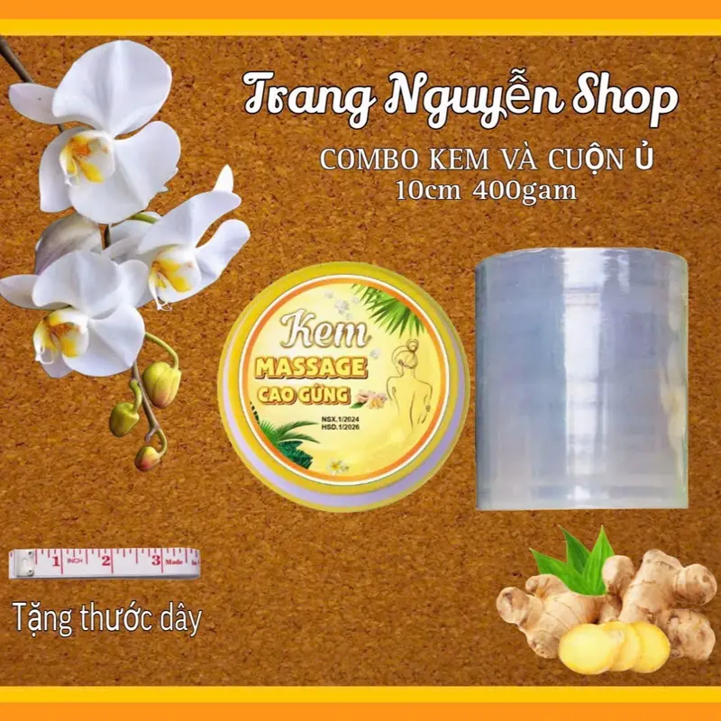 Combo 3 Món Kem Massage Cao Gừng - Mẫu cải tiến 250g - Trang Nguyễn Shop Nữ Dưỡng Body Dưỡng Thể Body Oil Women Làm Đẹp Da 2