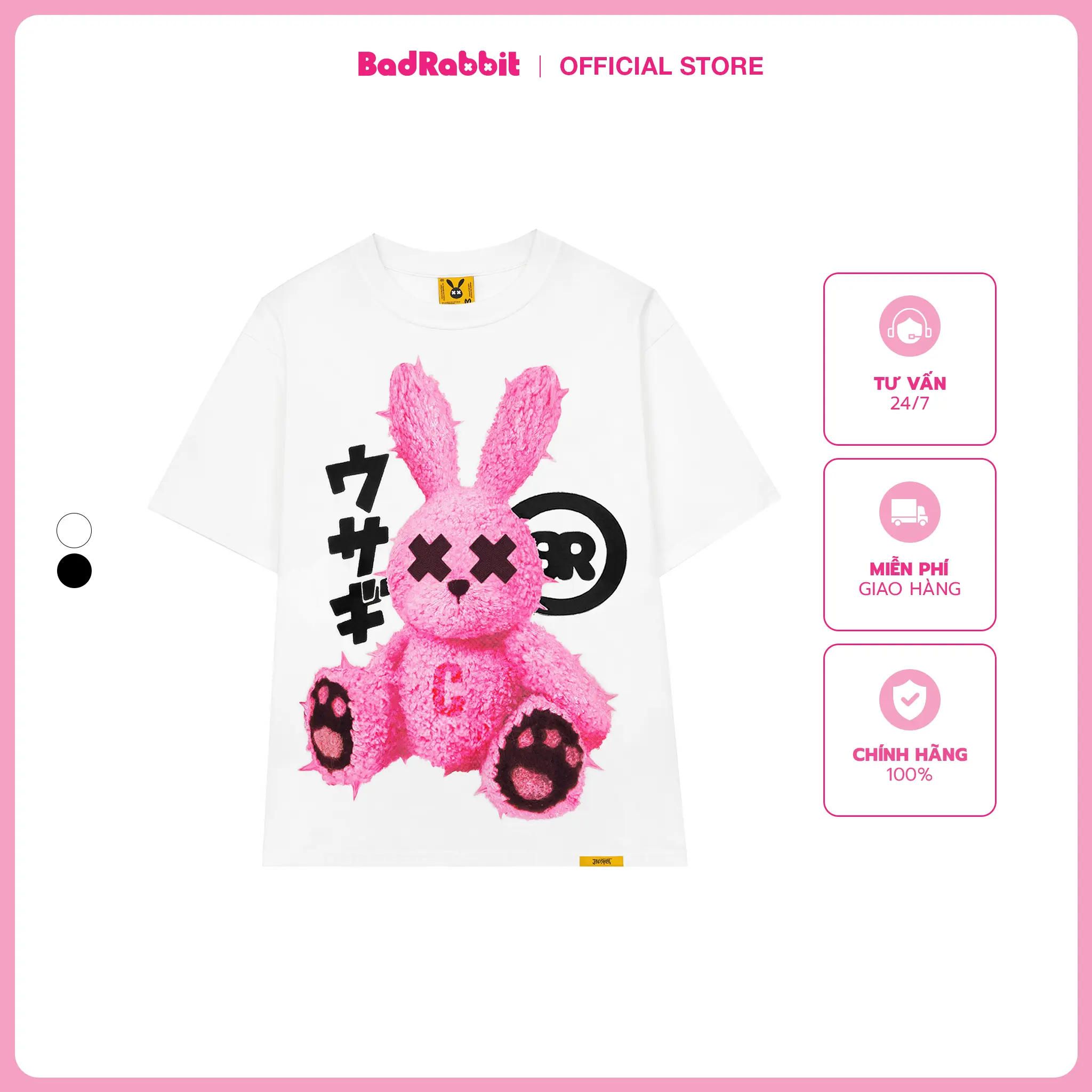 Áo Thun Nam Nữ Chất Cotton Bad Rabbit PINK RABBIT TEE - LOCAL BRAND CHÍNH HÃNG