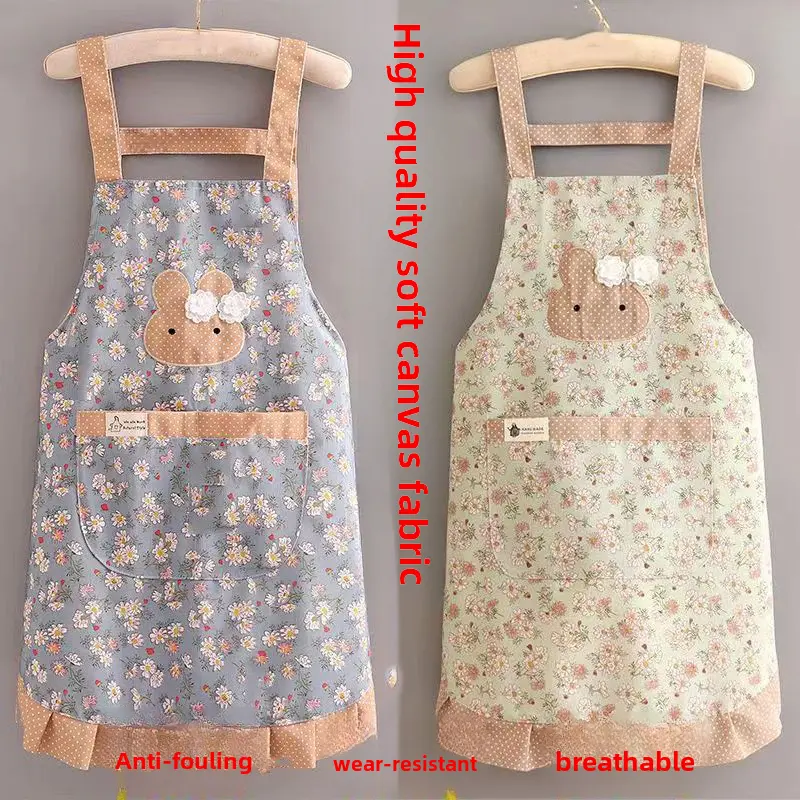 Breathable and Wearable Women's Apron Apron Cute Princess Style National Fashion Apron Kitchen Household