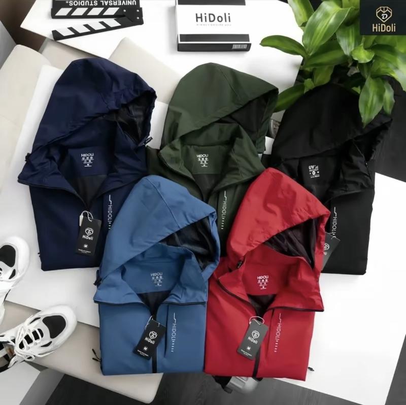 Áo khoác nam, nữ HIDOLI Menswear Jacket chống nước, chống bụi, mũ tháo rời 0
