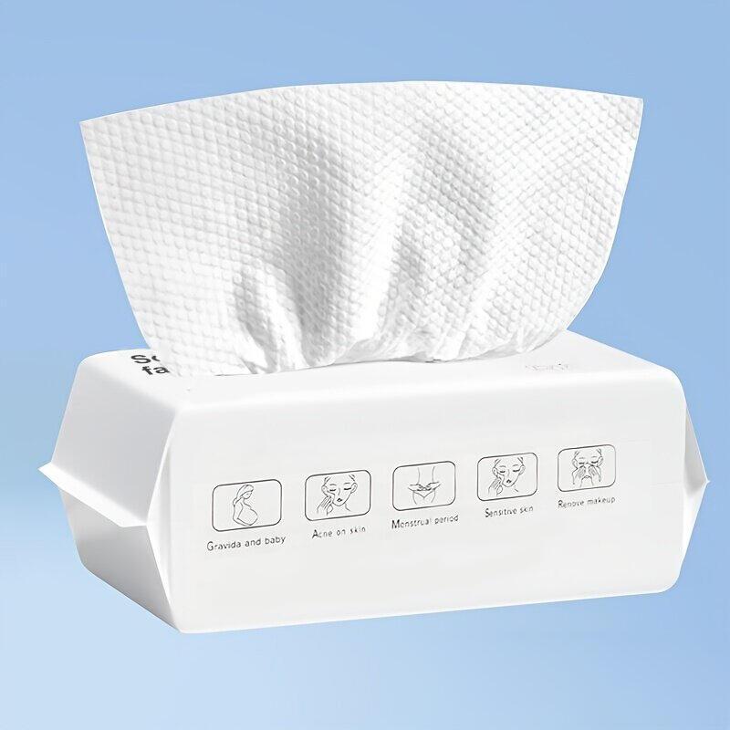 Product Introduction of 50pcs Disposable Face Towel Cotton Tissue Makeup Wipes Facial Cleanser Washcloth 0