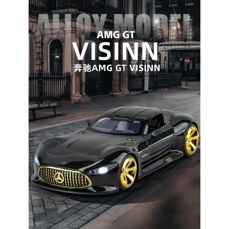 Mô Hình Xe Thể Thao, Mercedes Benz AMG Vision GT, Chất Liệu Hợp Kim Sang Trọng, Đồ Trang Trí Bộ Sưu Tập Thành Phẩm, Thích Hợp Cho Trẻ Em, Xe Đồ Chơi 3