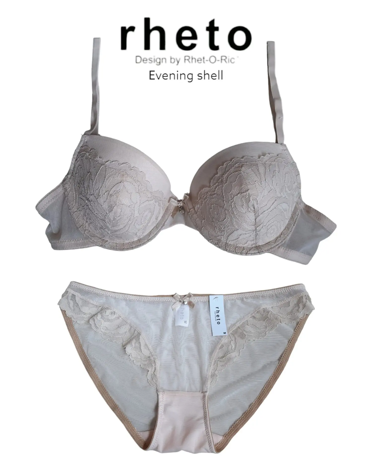 Bra set with panty Rheto color evening shell