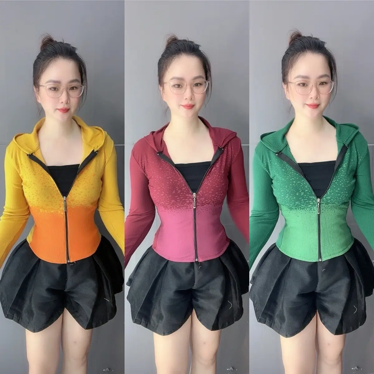(3 Áo 119k )Áo Khoác Ủ Kem Loang Mã VS- 700, có nón và túi trong