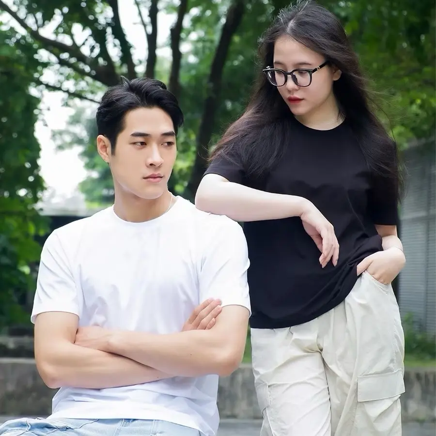 Combo 2 Áo Thun Kirkland  Nam Nữ  Cotton Cổ Tròn