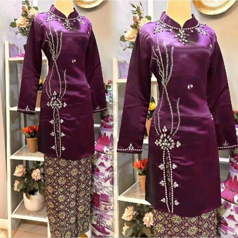 BA>Baju Kurung Melayu   / Set Baju Kurung Payet Melayu / Baju Kurung Songket / kebaya ibu besan basiba minang