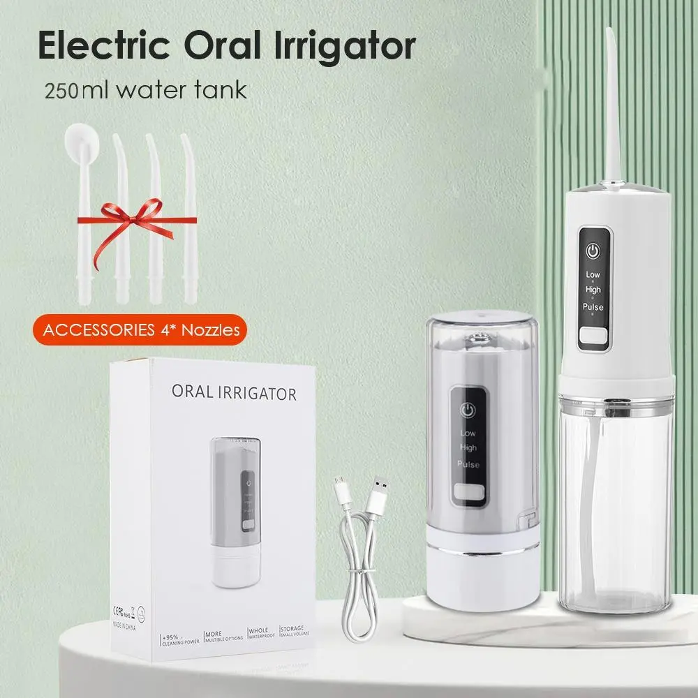 Oral Irrigator Water Dental Flosser Water Flosser Oral Care For Teeth 250 ml Water Storage Tank Waterproof Daily