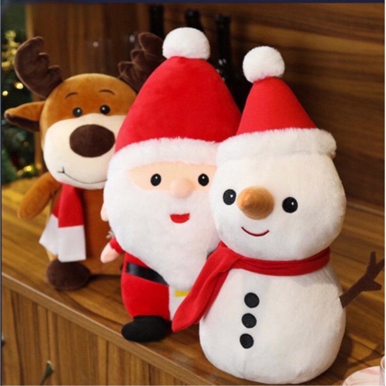  Gấu Bông Hình Ông Già Noel Chú Người Tuyết Tuần Lộc Hoạt Hình Thú Bông Thú Nhồi Bông 