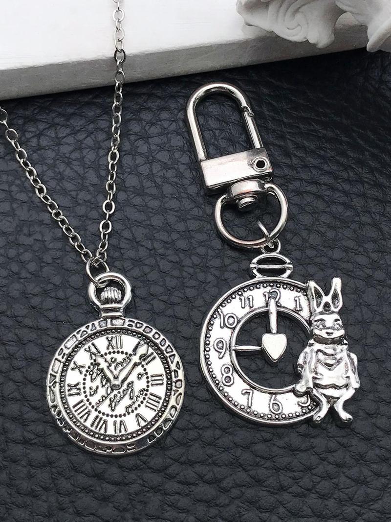 Product Introduction of Random Mixed Vintage Key Clock Design Charms, Steampunk Style Pendants for DIY Jewelry Making Crafts Supplies 5