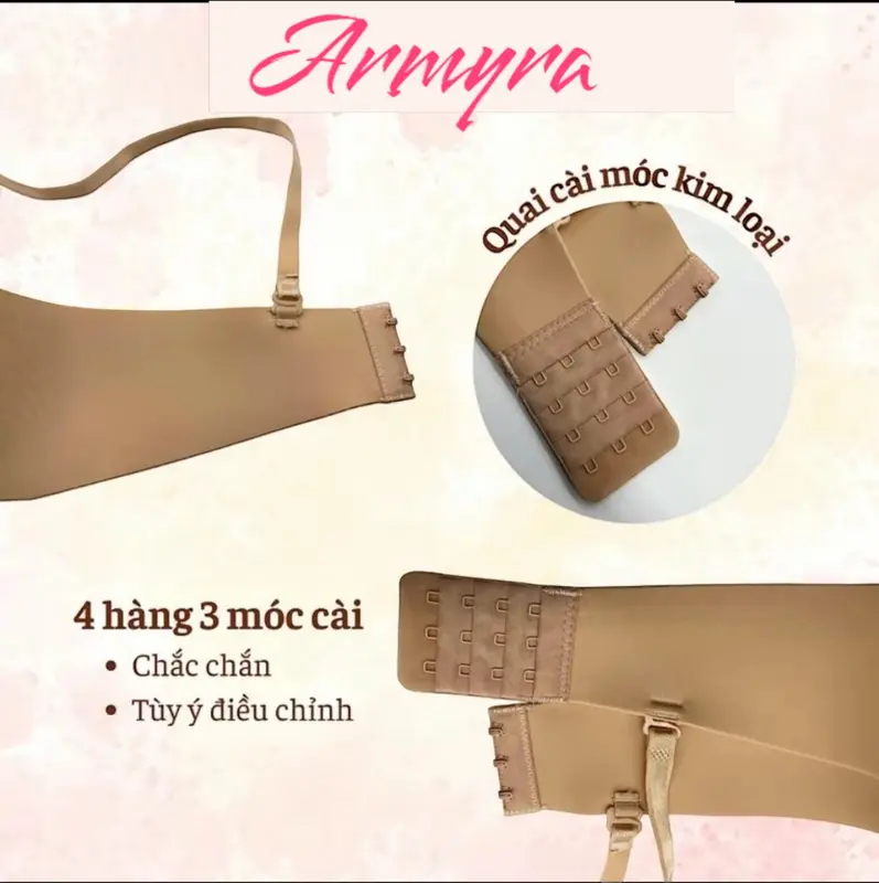 [14] COMBO 3 Áo Lót Su Đúc Không Gọng Đệm 2.5cm DJW Nữ D01 Bra Tua Rua [ LÁ DJW - 16 ] 3