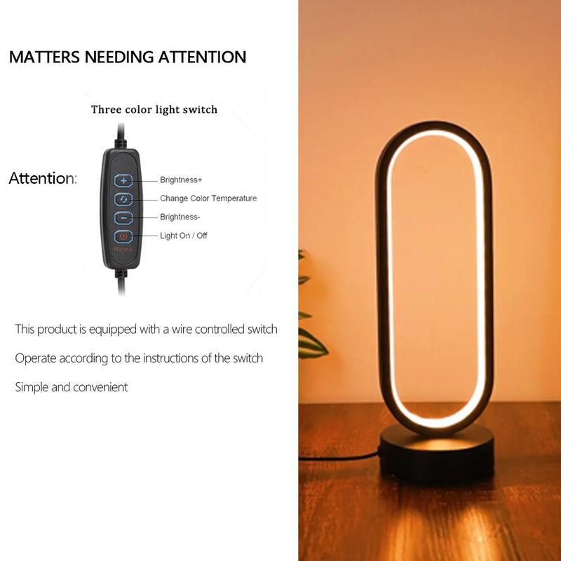 USB Powered LED Desk Lamp, 3-color Dimming Ambient Desk Light, Eye Protector LED Desk Lamp for Home Office Bedroom Study Room 2