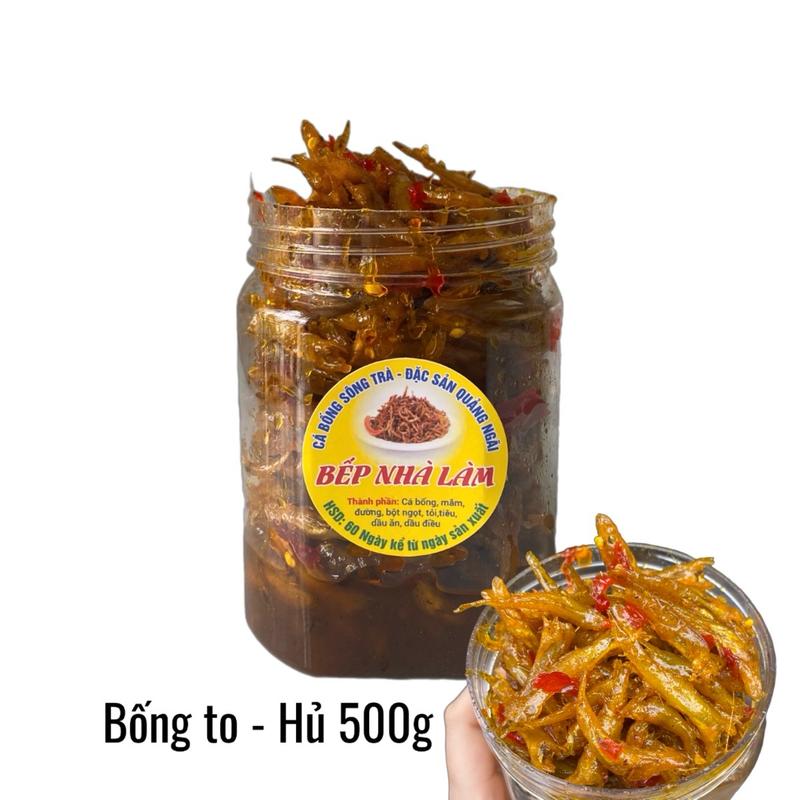 Bống to - 500gr Cá bống kho tiêu hộp hiệu Bếp Nhà Làm