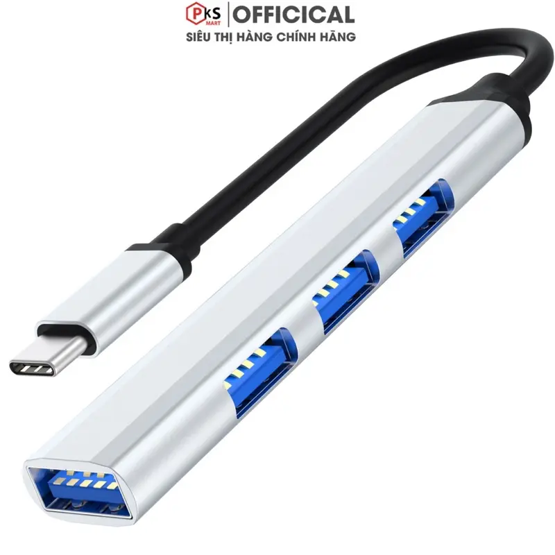 Bộ Chia Cổng OTG Hub USB Và Hub Type C, Đến USB 2.0 Và 3.0 Kết Nối Bàn Phím Chuột Ổ Cứng Và Các Thiết Bị Ngoại Vi Khác - PKSMART 2