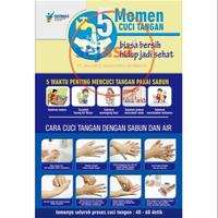 Gambar Poster 5 Momen Cuci Tangan untuk Rumah Tangga, Poster Cara Cuci Tangan dari Sahabat Sejasa Kab. Sleman 3 Tokopedia