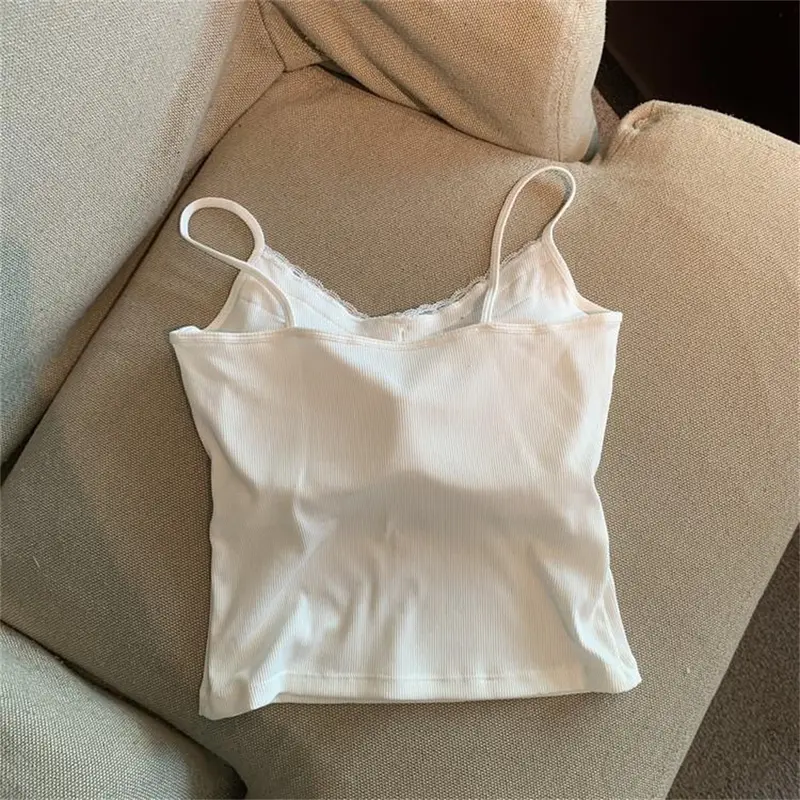 Áo Yếm Có Đệm, Dành Cho Nữ, Với Nơ Ren Chắp Vá, Áo Ba Lỗ Gợi Cảm Women Top Voi 8
