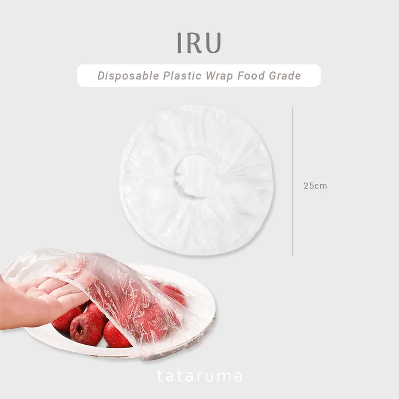 IRU - Plastik Penutup Makanan Isi 100 Piring Mangkuk Food Grade Anti Debu Karet Set Buah 1