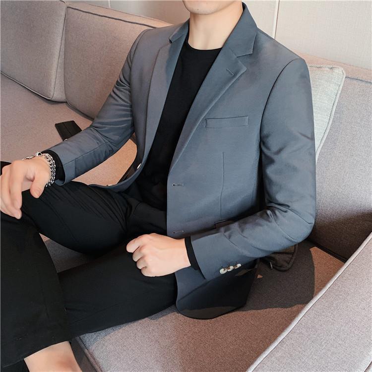 Product Introduction of Slim Fit Men's Blazer Korean Style Ins Trendy Cool High-End Casual Suit Business Formal Hairstylist Jacket Footwear 17