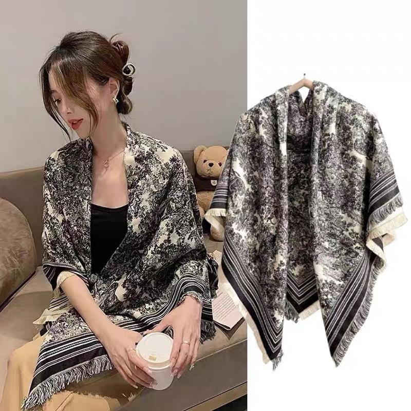 TẶNG CÀI KHĂN Khăn Choàng Nữ Dạ Ép Cao Cấp 130*130 Khăn Vuông Quàng Cổ Nữ Kiểu Dáng Thời Trang KCVUONG- VAMI STORE Women Choàng Cổ